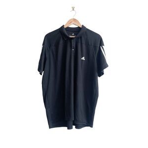 Adidas Cimalite Golf Polo Shirt Short Sleeved Black Men's 2XL